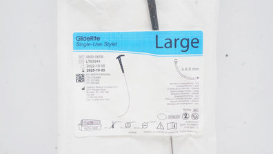 Verathon Medical 0800-0608 GlideRite Single Use Stylet, Large ≥6.0mm